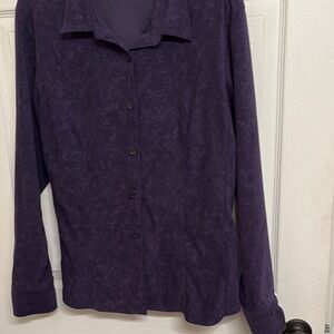 Women's Purple Button-Up Top